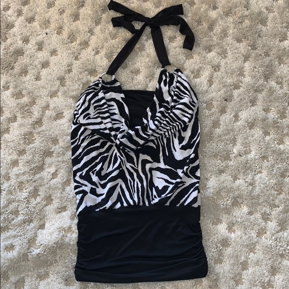 Wet Seal Zebra Halter Top